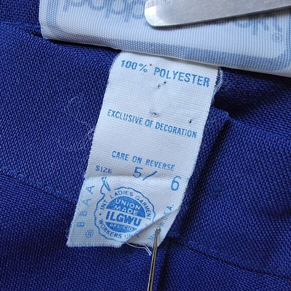 VTG‎ 70s Bobbie Brooks Skirt Womens Sz XS 0 Blue A Line Button Front Knee Union - Picture 6 of 6